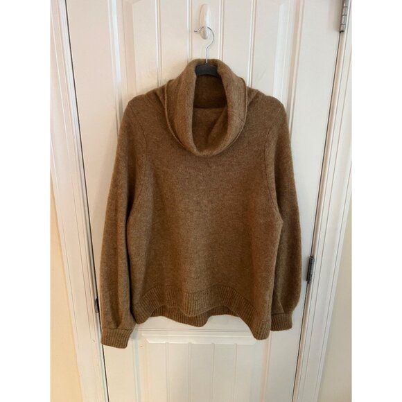 The Group Babaton Womens Adichie Brown Merino Wool Turtleneck Sweater Sz M - Picture 2 of 7